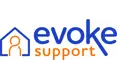 Evoke Support - A company logo